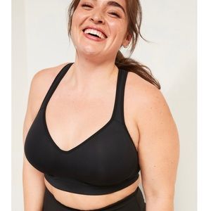 Racerback Sports Bra High* Support NWT SZ 38D in Black